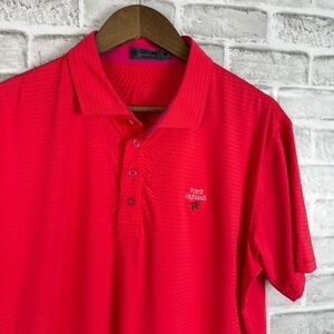 G/Fore x Foest Highlands Vibrant Red / Pink Performance Golf Polo Mens MEDIUM